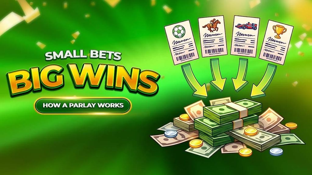 UnliBets parlay betting graphic: Small Bets, Big Wins - How a Parlay Works